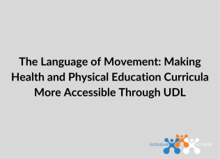 The Inclusive Schools logo sits next to title: The Language of Movement: Making Health and Physical Education Curricula More Accessible Through UDL
