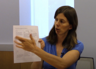 Marina Walker, East Carolina University Physics Faculty Member, discusses a “Tic Tac Toe” assignment that she uses to teach her large classrooms.