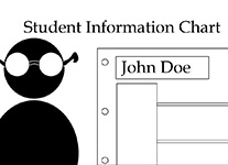 Charting Student Information Module Icon - Student and Student Chart