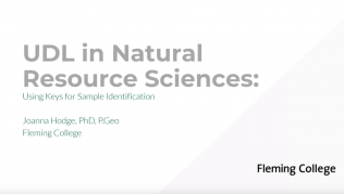 UDL in Natural Resource Sciences: Using Keys for Sample Identification