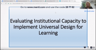 Evaluating Institutional Capacity to Implement UDL 