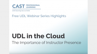 Title text, UDL in the Cloud: The Importance of Instructor Presence